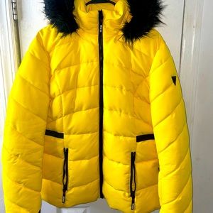 Guess Women’s Faux Fur Trimmed Puffer Jacket